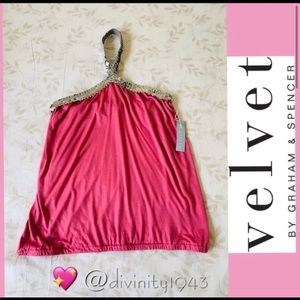 💖Pink & Sequins ✨be•jeweled✨halter top